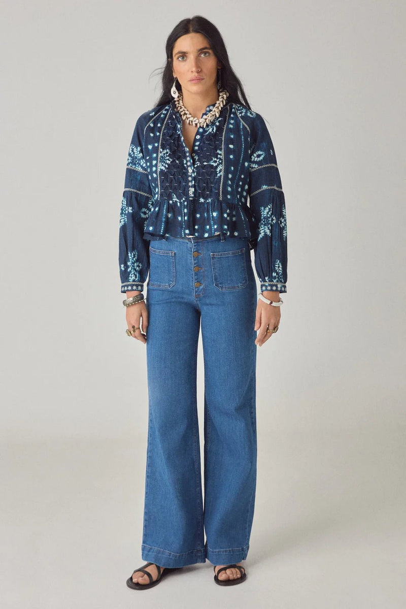 Maison Hotel Shibori Sora Blouse - Fifi & Moose BoutiqueFifi & Moose BoutiqueFifi & Moose BoutiqueBlouse