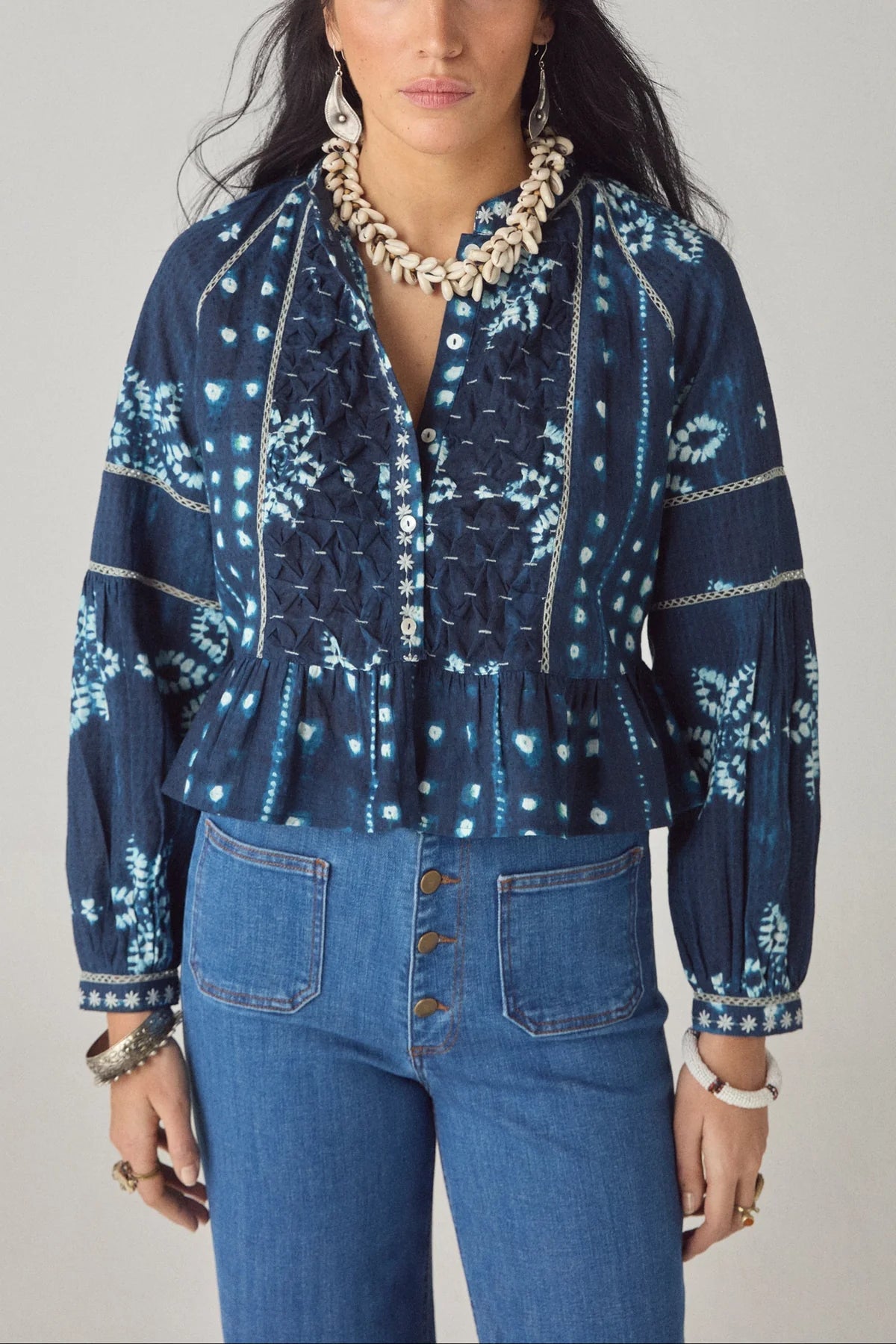 Maison Hotel Shibori Sora Blouse - Fifi & Moose BoutiqueFifi & Moose BoutiqueFifi & Moose BoutiqueBlouse