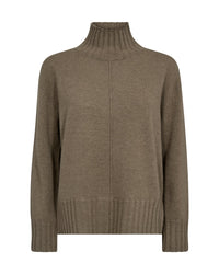 Mos Mosh MMAima Cashmere Highneck Knit in Brindle - Fifi & Moose BoutiqueFifi & MooseFifi & Moose BoutiqueClothing