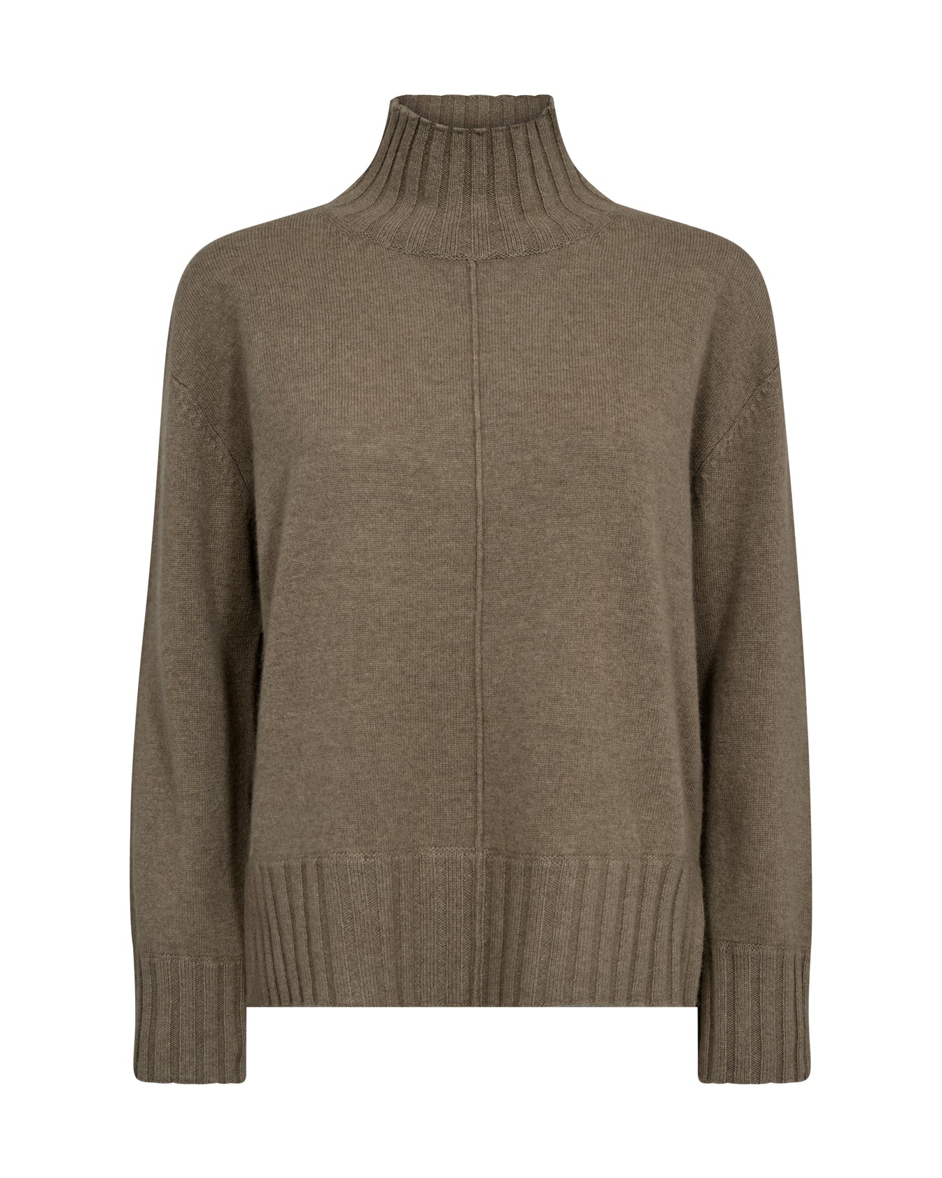 Mos Mosh MMAima Cashmere Highneck Knit in Brindle - Fifi & Moose BoutiqueFifi & MooseFifi & Moose BoutiqueClothing