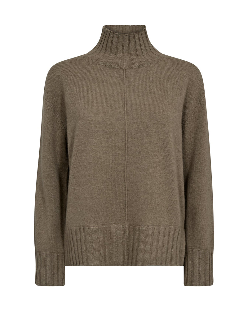 Mos Mosh MMAima Cashmere Highneck Knit in Brindle - Fifi & Moose BoutiqueFifi & MooseFifi & Moose BoutiqueClothing