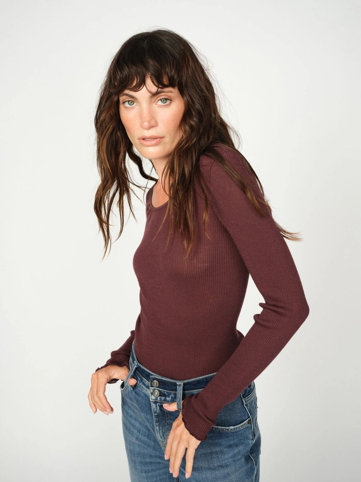 Mos Mosh MMElaine O - LS Seamless Tee Fudge - Fifi & Moose BoutiqueFifi & MooseFifi & Moose BoutiqueClothing