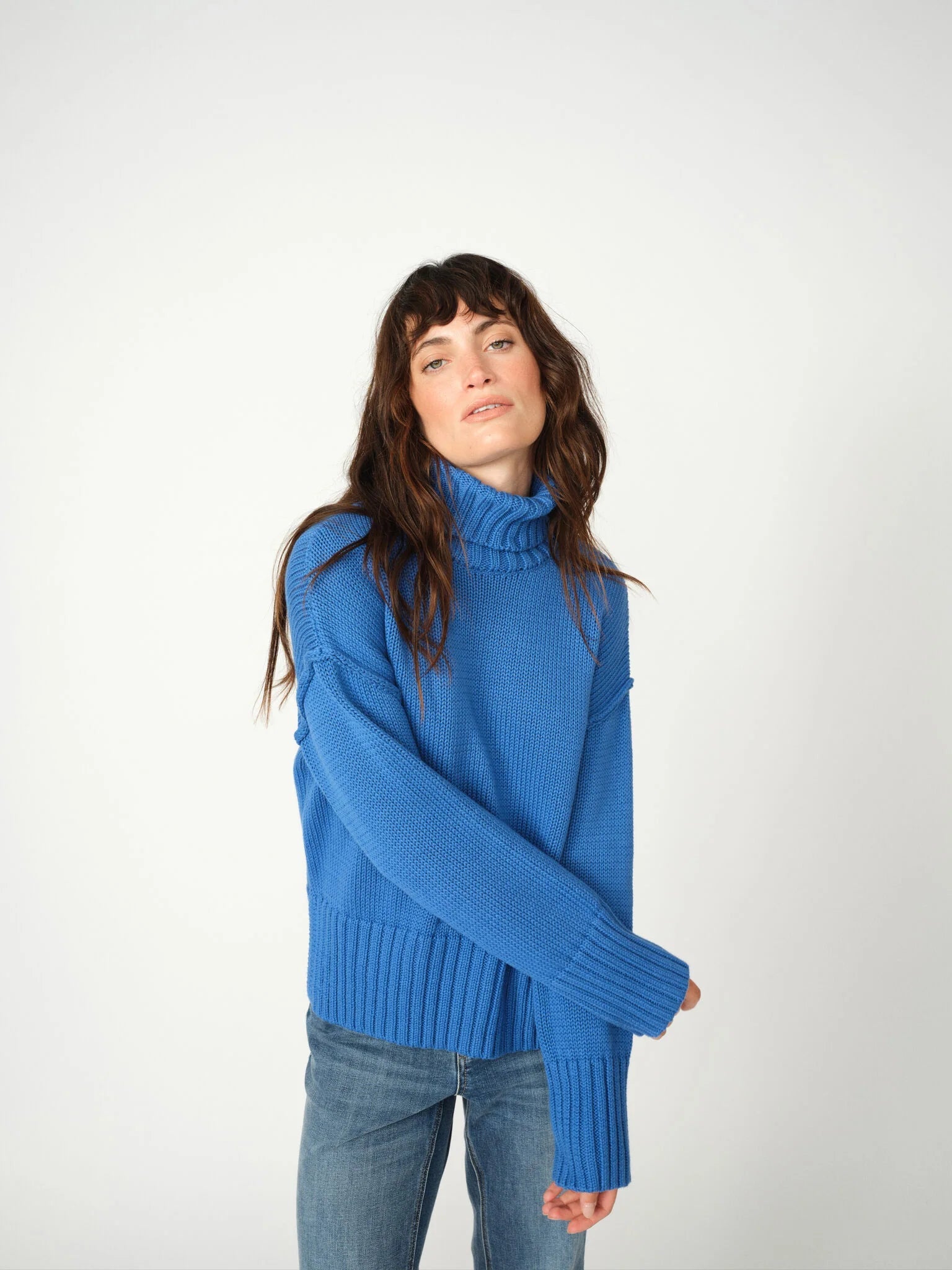 Mos Mosh MMRola Bine Rollneck Knit Blue Lolite - Fifi & Moose BoutiqueFifi & MooseFifi & Moose BoutiqueClothing