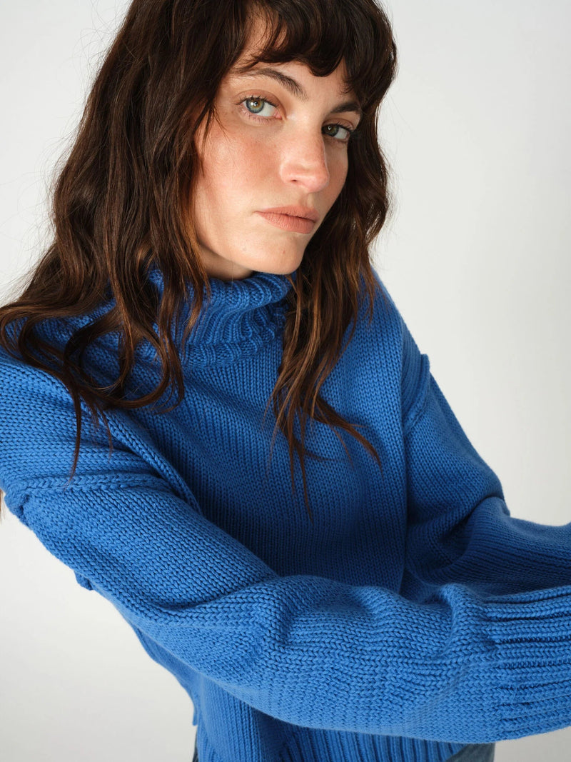 Mos Mosh MMRola Bine Rollneck Knit Blue Lolite - Fifi & Moose BoutiqueFifi & MooseFifi & Moose BoutiqueClothing