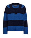 Mos Mosh MMTaci Stripe LS V - Neck Knit Maritime Blue - Fifi & Moose BoutiqueFifi & MooseFifi & Moose BoutiqueClothing