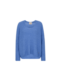 Mos Mosh MMThora V - Neck Knit in Ultramarine - Fifi & Moose BoutiqueFifi & Moose BoutiqueFifi & Moose BoutiqueClothing
