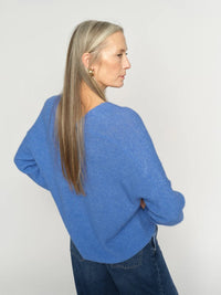 Mos Mosh MMThora V - Neck Knit in Ultramarine - Fifi & Moose BoutiqueFifi & Moose BoutiqueFifi & Moose BoutiqueClothing