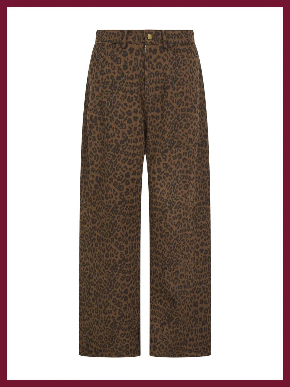 Nooki Ditta Leopard Barrel Leg jeans - Fifi & Moose BoutiqueFifi & Moose BoutiqueFifi & Moose BoutiqueJeans
