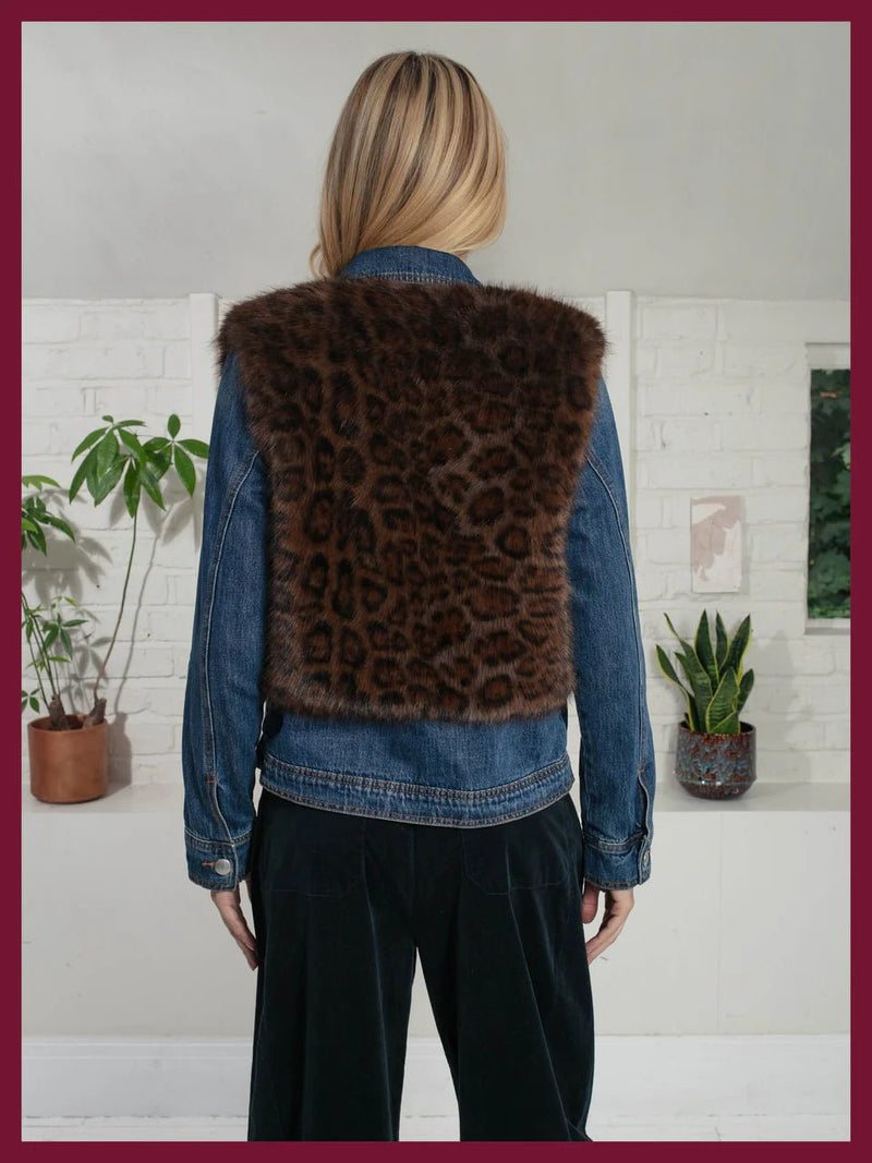 Nooki Edelweiss Faux Fur Gilet - Chocolate Leopard - Fifi & Moose BoutiqueFifi & Moose BoutiqueFifi & Moose BoutiqueCoats & Jackets