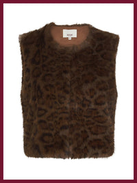 Nooki Edelweiss Faux Fur Gilet - Chocolate Leopard - Fifi & Moose BoutiqueFifi & Moose BoutiqueFifi & Moose BoutiqueCoats & Jackets