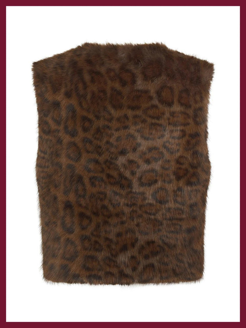 Nooki Edelweiss Faux Fur Gilet - Chocolate Leopard - Fifi & Moose BoutiqueFifi & Moose BoutiqueFifi & Moose BoutiqueCoats & Jackets