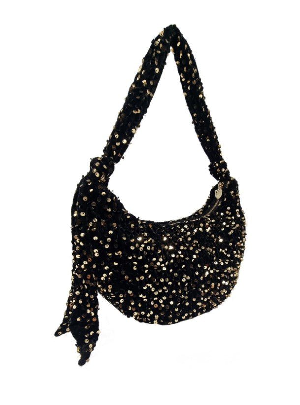 Nooki Nessa Half Moon Sequin Bag - Gold - Fifi & Moose BoutiqueFifi & MooseFifi & Moose BoutiqueBag