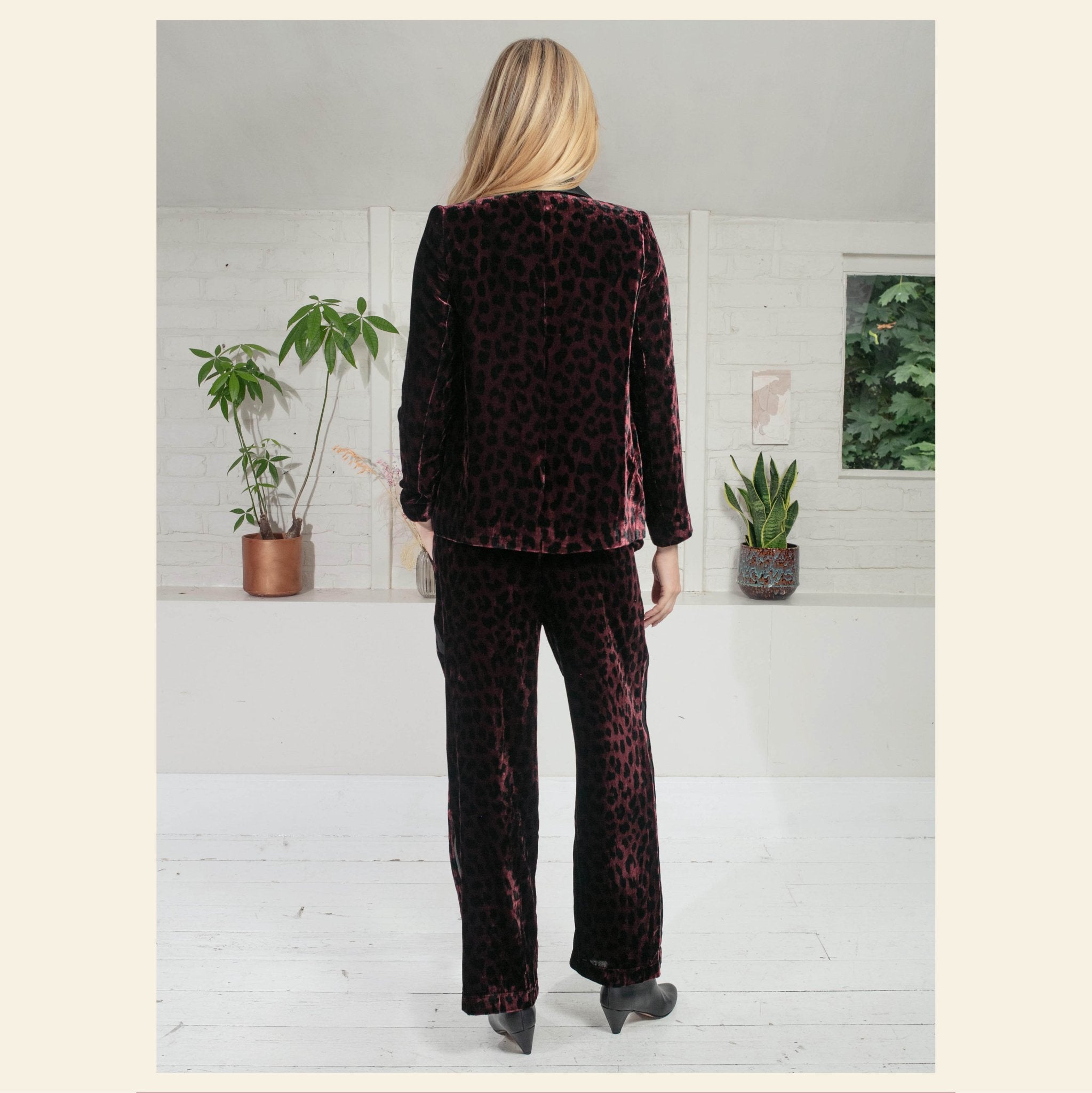 Nooki Sonia Tuxedo in Plum Leopard - Fifi & Moose BoutiqueFifi & Moose BoutiqueFifi & Moose BoutiqueCoats & Jackets