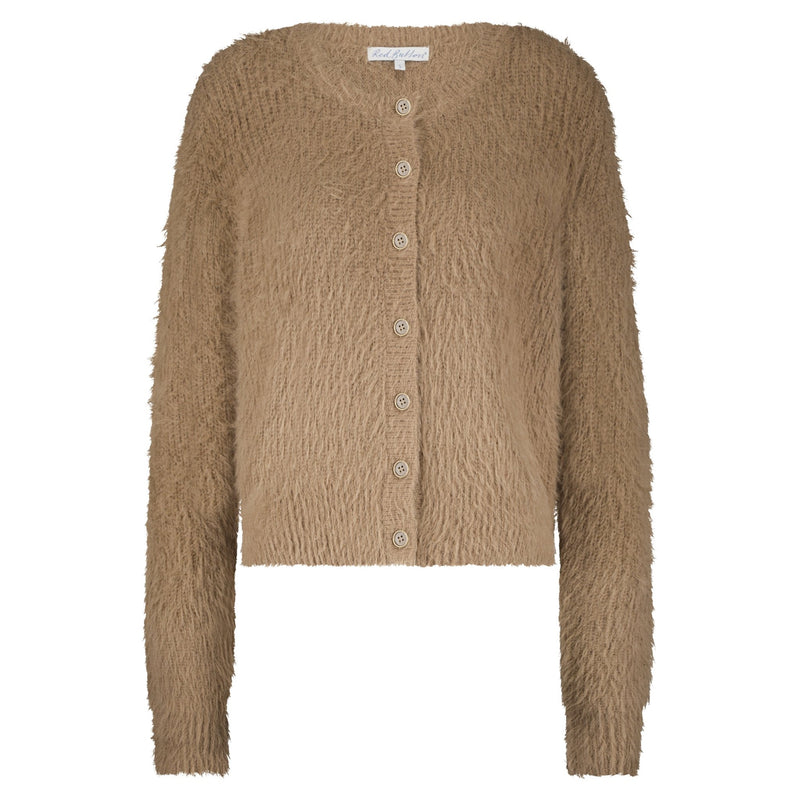 Red Button Cardigan Fuzzy - Almond - Fifi & Moose BoutiqueFifi & MooseFifi & Moose BoutiqueCardigans
