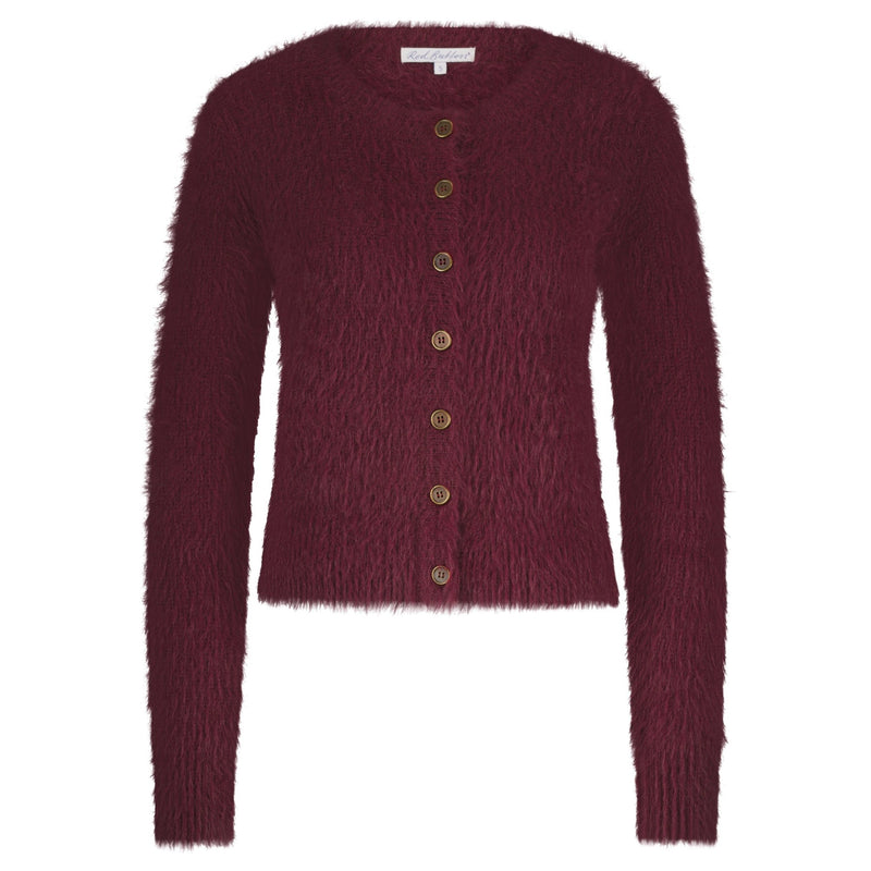 Red Button Cardigan Fuzzy - Ruby - Fifi & Moose BoutiqueFifi & MooseFifi & Moose BoutiqueCardigans