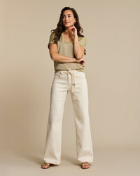 Red Button Colette & Belt Ecru - Fifi & Moose BoutiqueFifi & Moose BoutiqueFifi & Moose BoutiqueTrousers