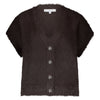 Red Button Sleeveless Fuzzy - Espresso - Fifi & Moose BoutiqueFifi & MooseFifi & Moose BoutiqueCardigans