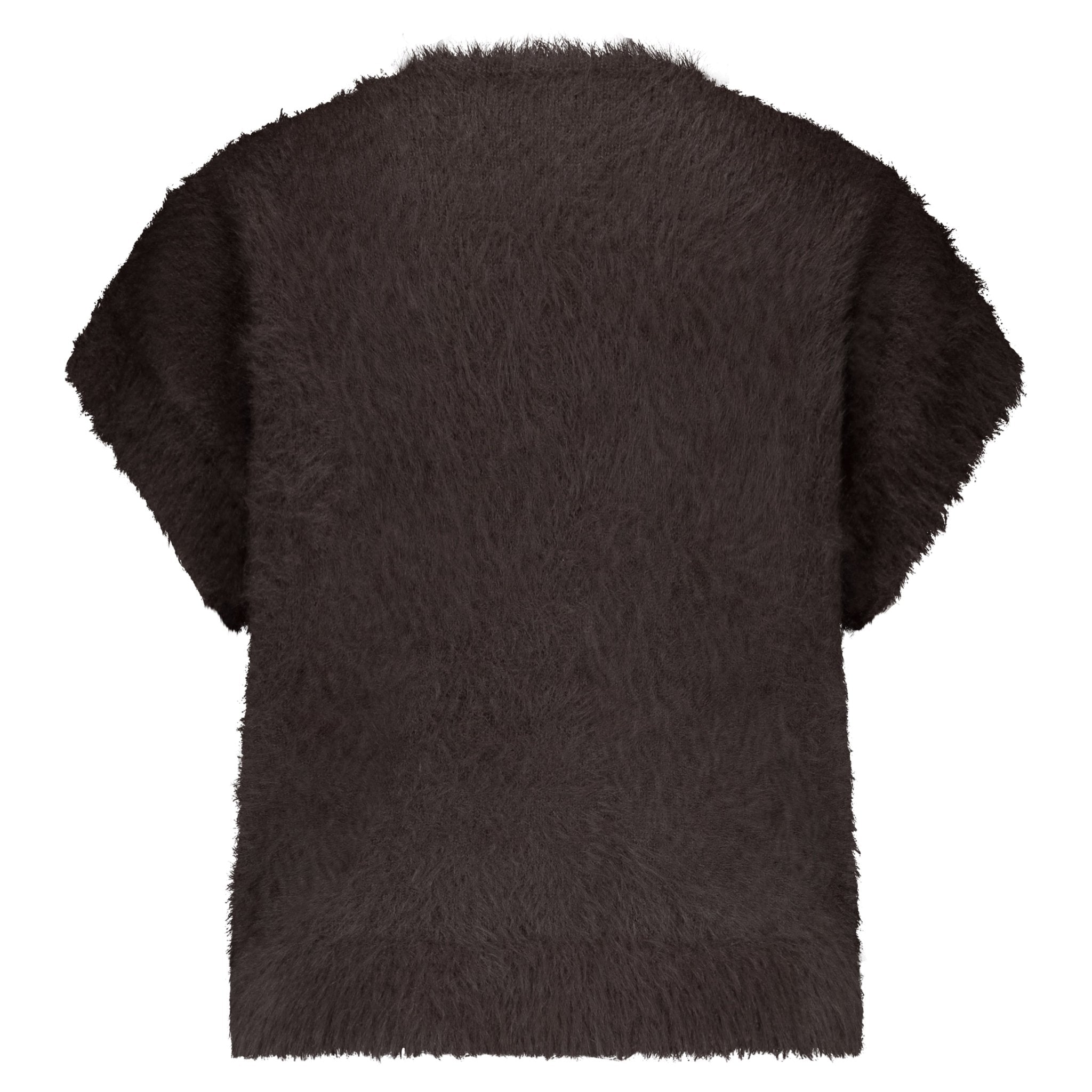 Red Button Sleeveless Fuzzy - Espresso - Fifi & Moose BoutiqueFifi & MooseFifi & Moose BoutiqueCardigans