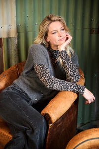 Red Button Sweet Animal Print Top - Fifi & Moose BoutiqueFifi & Moose BoutiqueFifi & Moose BoutiqueClothing