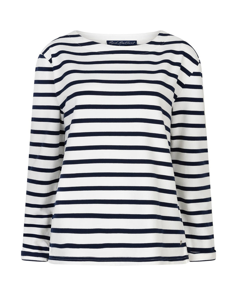 Red Button Terry Stripe Long Sleeve Top - Fifi & Moose BoutiqueFifi & Moose BoutiqueFifi & Moose BoutiqueTop
