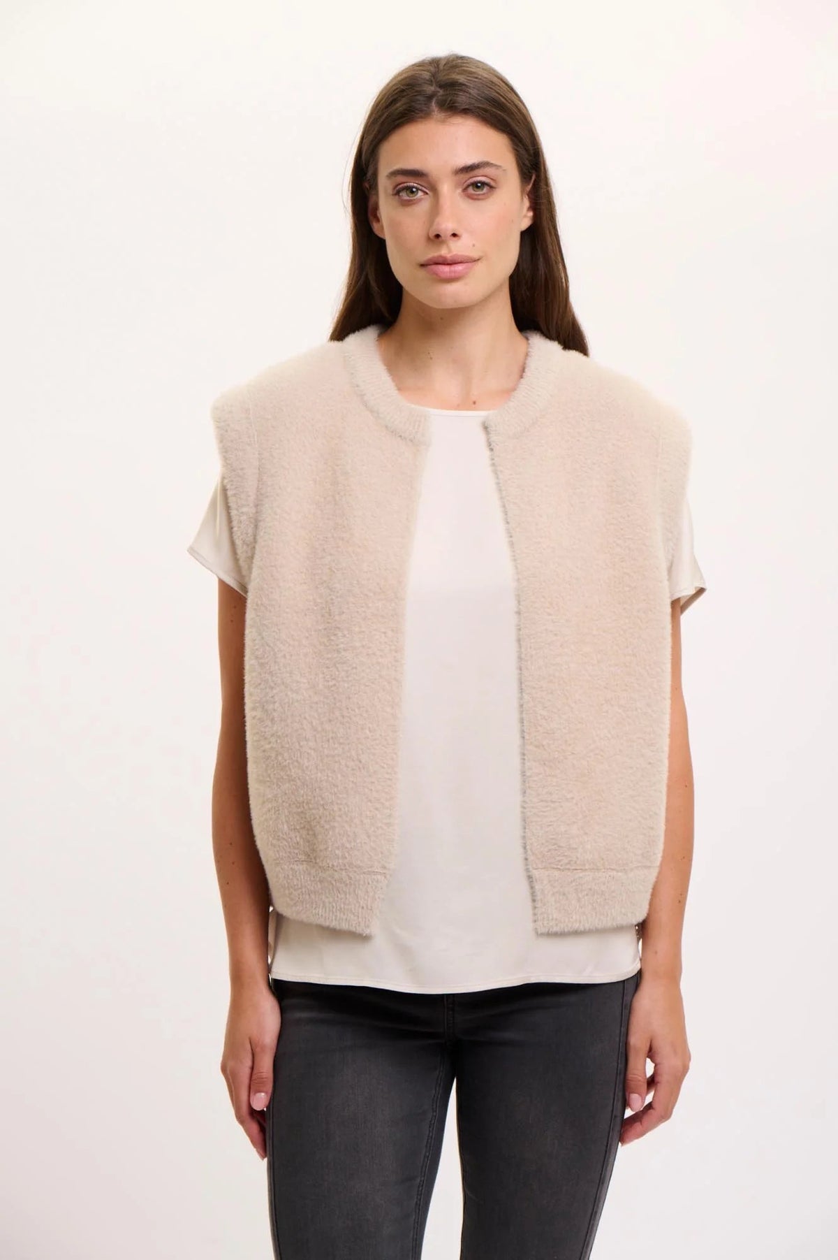 Rino & Pelle Elona Short Waitscoat in Stone - Fifi & Moose BoutiqueFifi & MooseFifi & Moose BoutiqueClothing
