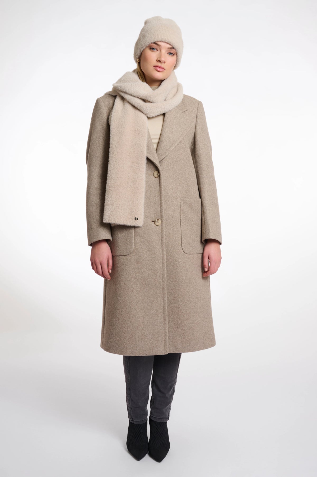 Rino & Pelle Leah Knitted Scarf - Stone - Fifi & Moose BoutiqueFifi & MooseFifi & Moose BoutiqueScarf