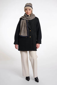 Rino & Pelle Neeltje Knitted scarf Oat Black - Fifi & Moose BoutiqueFifi & MooseFifi & Moose BoutiqueClothing