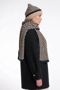 Rino & Pelle Neeltje Knitted scarf Oat Black - Fifi & Moose BoutiqueFifi & MooseFifi & Moose BoutiqueClothing
