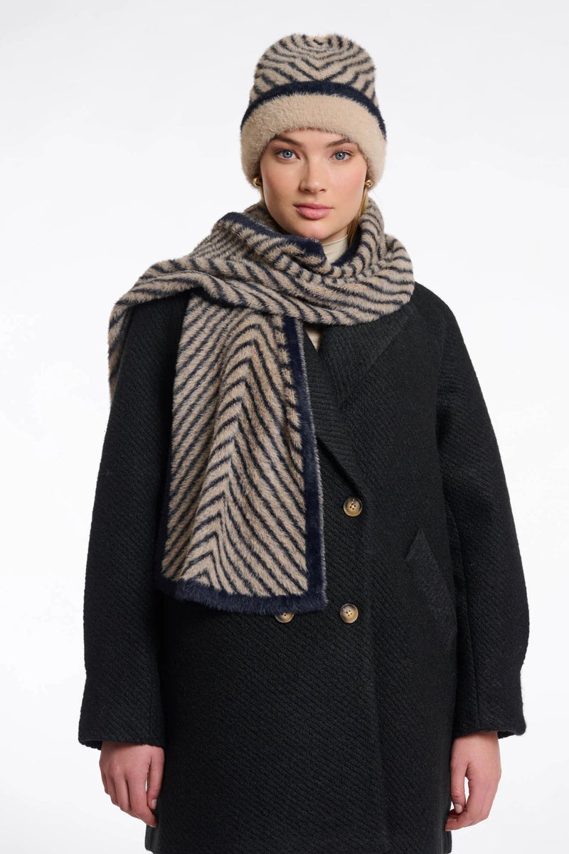 Rino & Pelle Neeltje Knitted scarf Oat Black - Fifi & Moose BoutiqueFifi & MooseFifi & Moose BoutiqueClothing