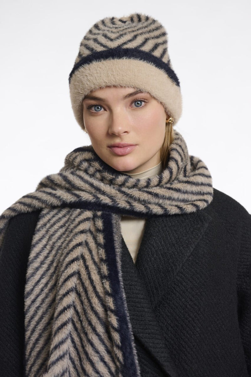 Rino & Pelle Niva knitted beanie Oat Black - Fifi & Moose BoutiqueFifi & MooseFifi & Moose BoutiqueClothing