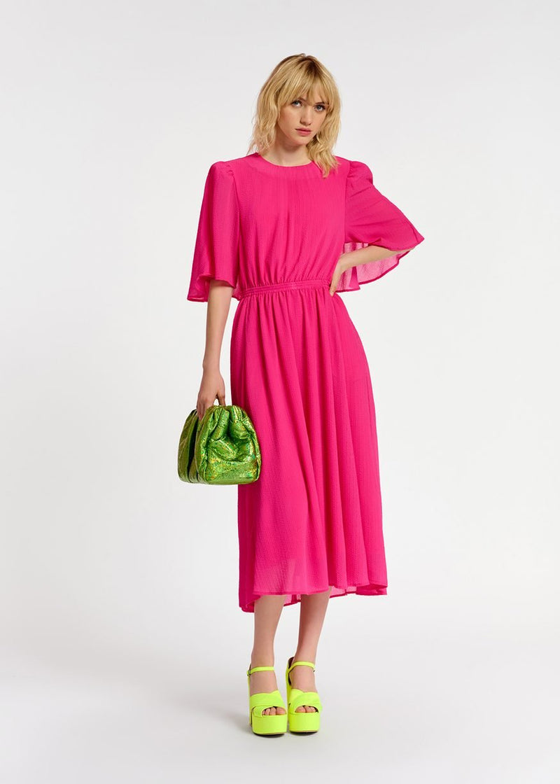Essentiel Antwerp Dazzers midi-length dress with cape-effect sleeves - Fifi & Moose BoutiqueFifi & MooseFifi & Moose BoutiqueDress
