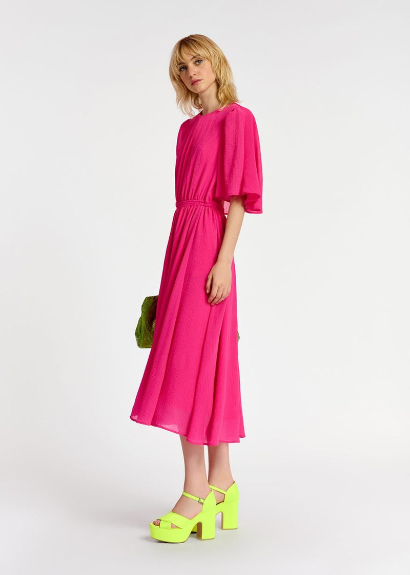 Essentiel Antwerp Dazzers midi-length dress with cape-effect sleeves - Fifi & Moose BoutiqueFifi & MooseFifi & Moose BoutiqueDress