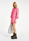 Essentiel Antwerp Neon Pink Tweed Mini Skirt - Fifi & Moose BoutiqueFifi & MooseFifi & Moose BoutiqueSkirt