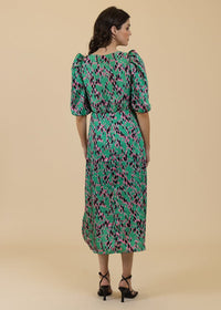 FeeG Jacqueline - Pleated Sleeve Dress with slit - Fifi & Moose BoutiqueFifi & MooseFifi & Moose BoutiqueDress