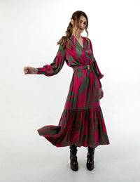 FeeG WILLOW-LONG PRINTED DRESS With Belt - Fifi & Moose BoutiqueFifi & MooseFifi & Moose BoutiqueDresses