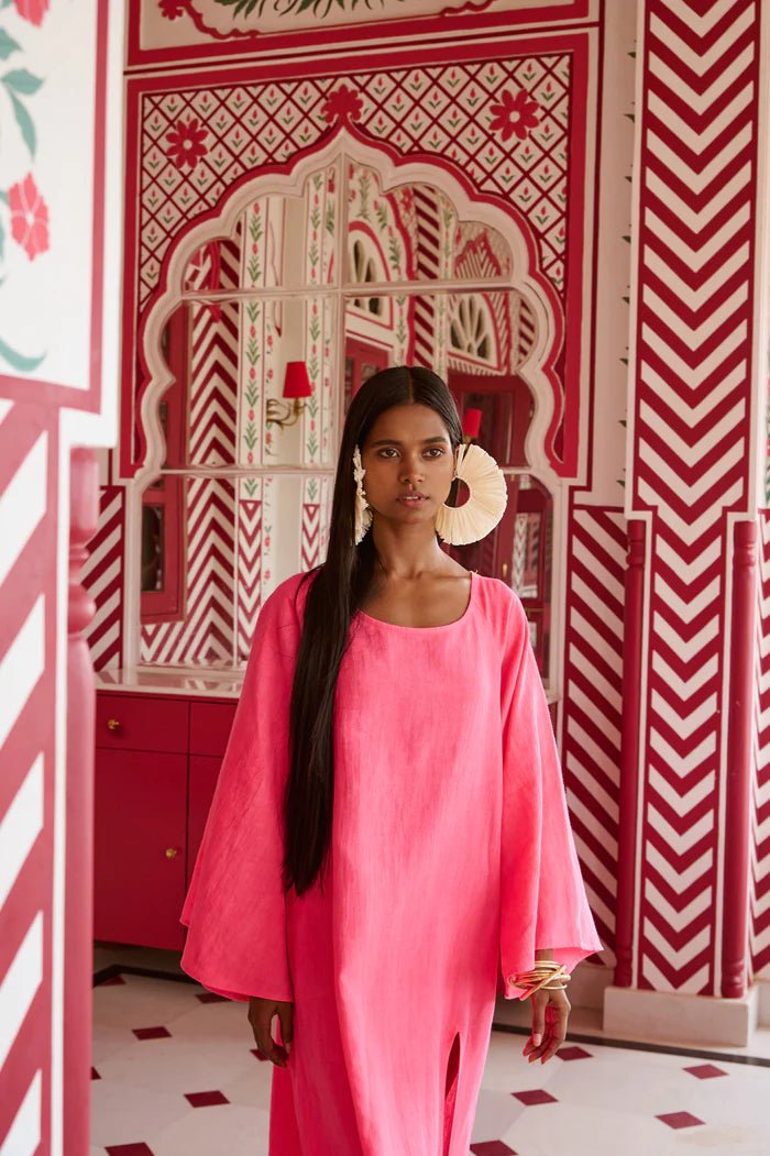 Sundress India Long Neon Pink Dress - Fifi & Moose BoutiqueFifi & Moose BoutiqueFifi & Moose BoutiqueDresses