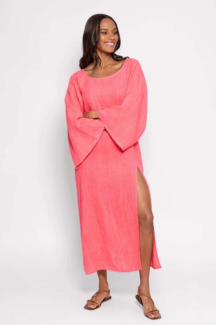 【ROKSANDA】 PINK×NAVYノースリーブ TRAPEZE DRESS Shop All | Roksanda | ROKSANDA