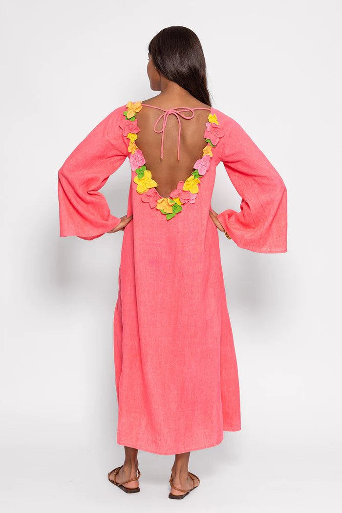 Sundress India Long Neon Pink Dress - Fifi & Moose BoutiqueFifi & Moose BoutiqueFifi & Moose BoutiqueDresses