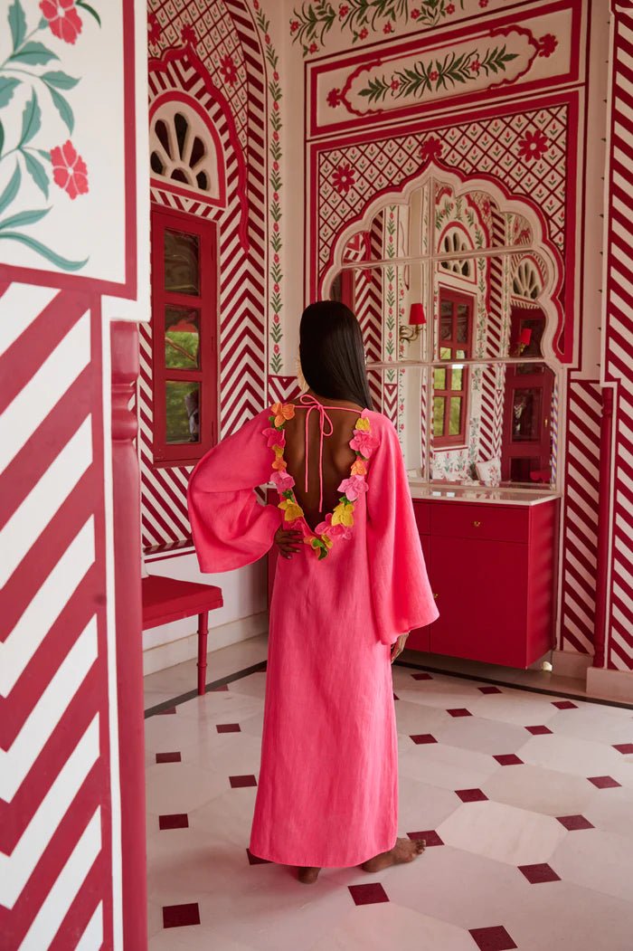 Sundress India Long Neon Pink Dress - Fifi & Moose BoutiqueFifi & Moose BoutiqueFifi & Moose BoutiqueDresses