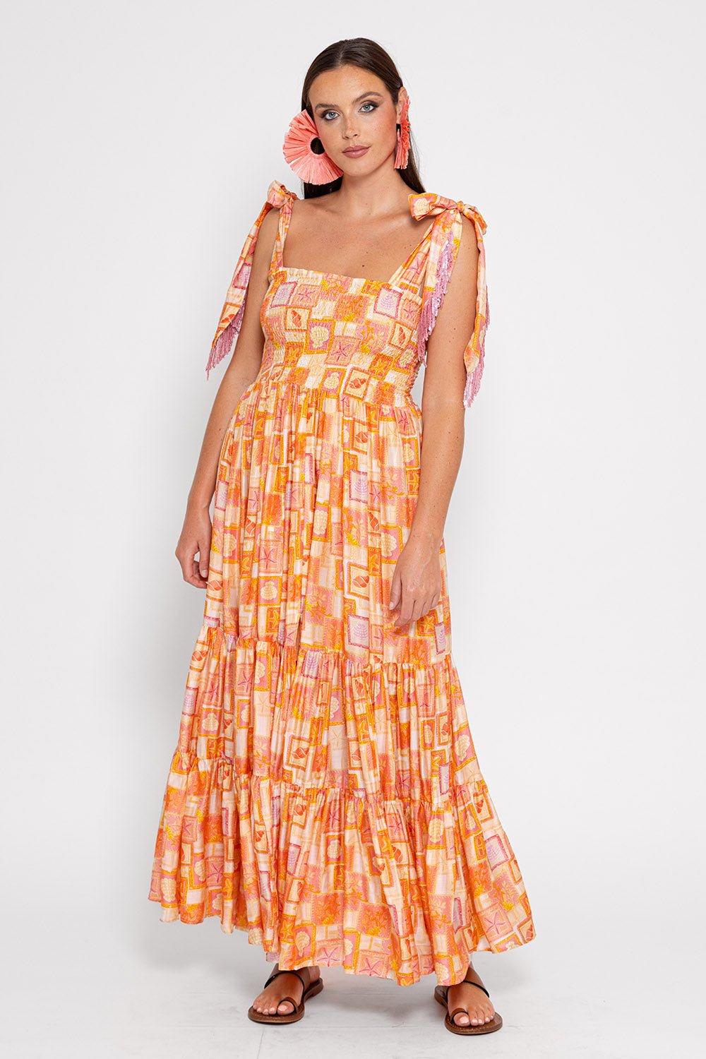 Sundress Jade Long Dress Milos Print - Fifi & Moose BoutiqueFifi & Moose BoutiqueFifi & Moose BoutiqueDresses